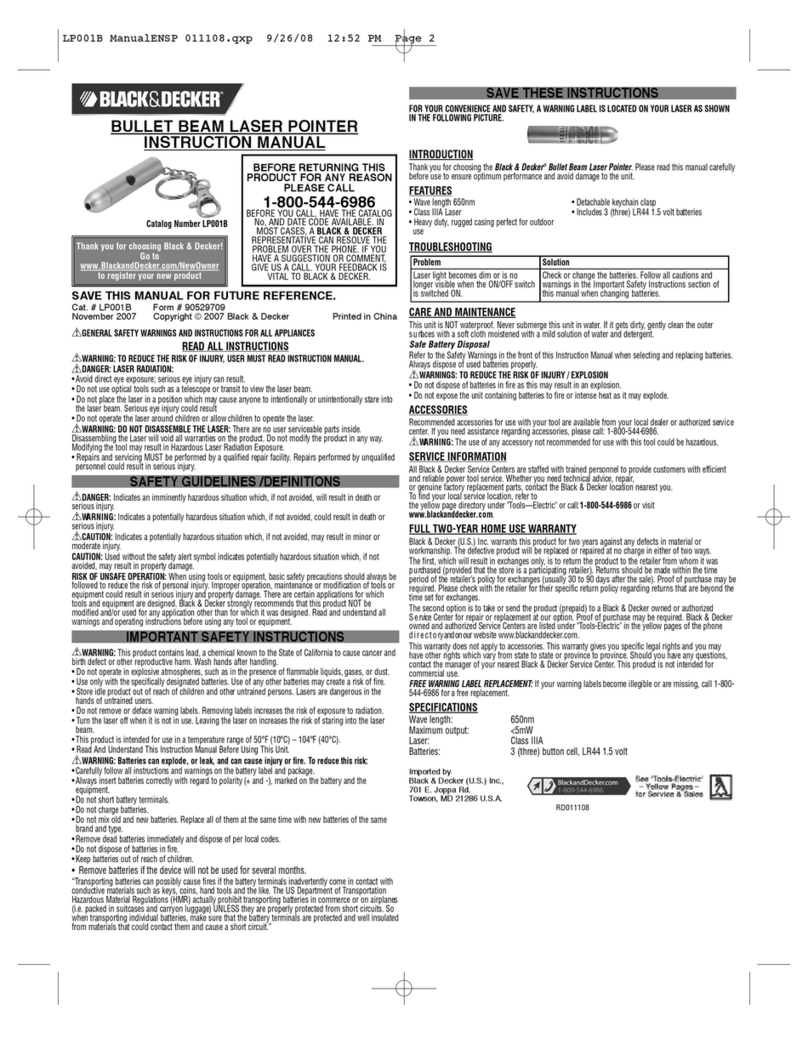 Black & Decker 90529709 instruction manual Black & Decker 90529709 instruction manual