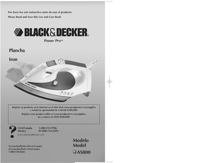 Black & Decker Press'n Dress AS800 Series Installation instructions