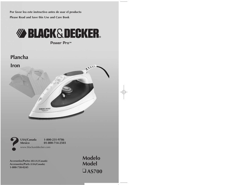Black & Decker AvantSteam AS700 Series Installation instructions