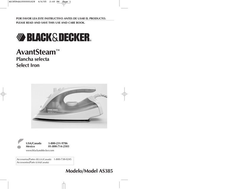 Black & Decker AvantSteam AS385 Installation instructions