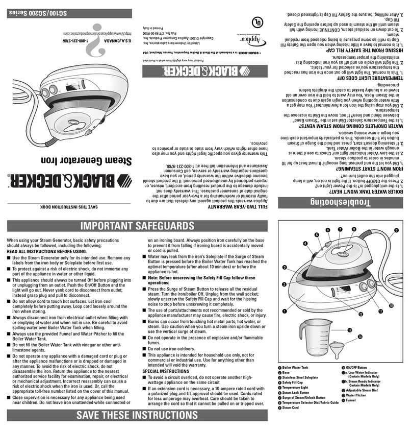 Black & Decker SG100 Series User manual
