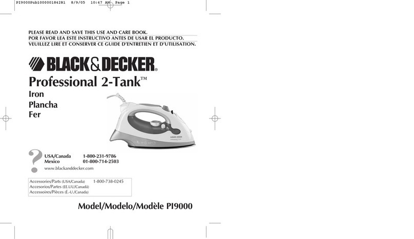 Black & Decker PI9000 Use and care book