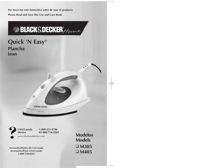 Black & Decker Quick 'N Easy M305 Installation instructions