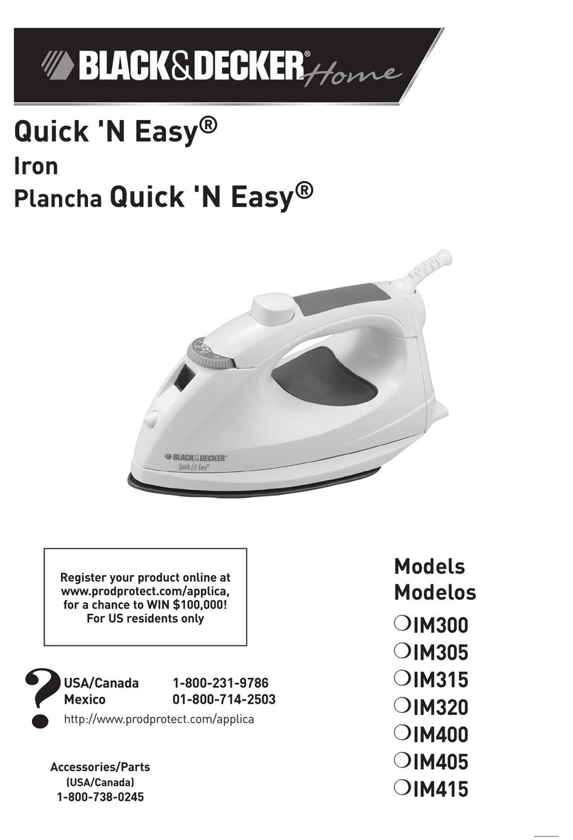 Black & Decker Quick 'N Easy IM305 Owner's manual