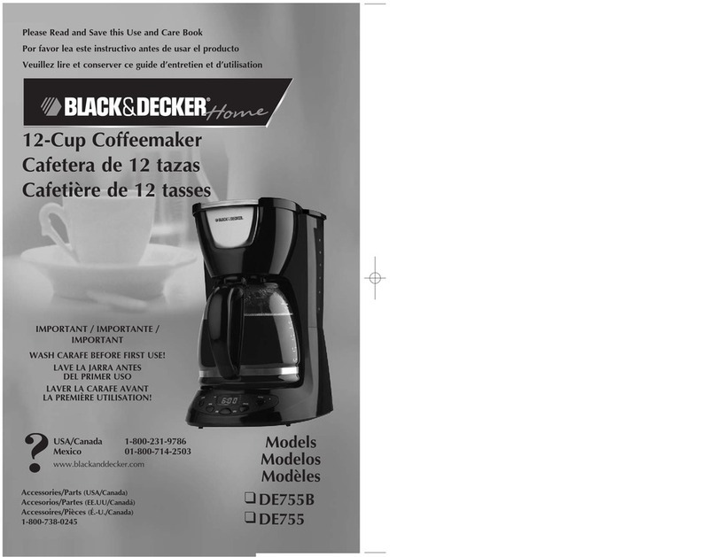 Black & Decker DE755 Use and care book