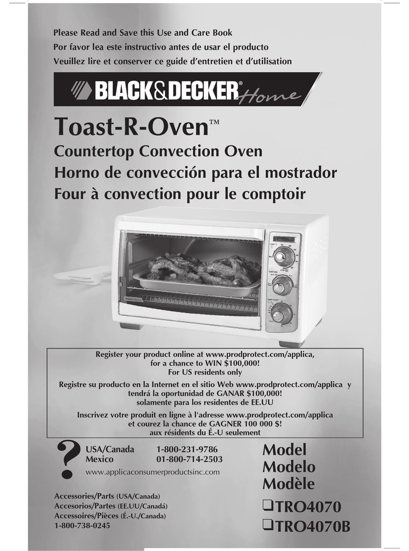 Black & Decker Toast-R-Oven TRO4070 Installation instructions