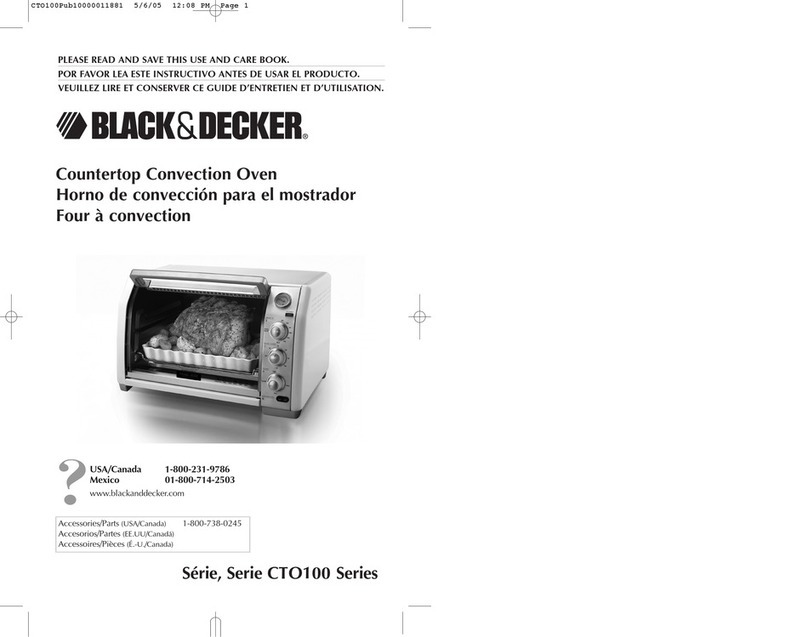 Black & Decker CTO100 Series Installation instructions