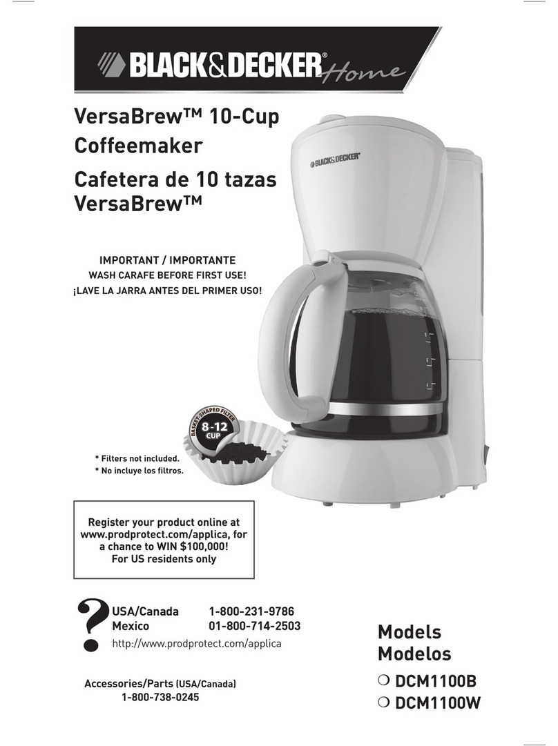 Black & Decker VersaBrew DCM1100B User manual