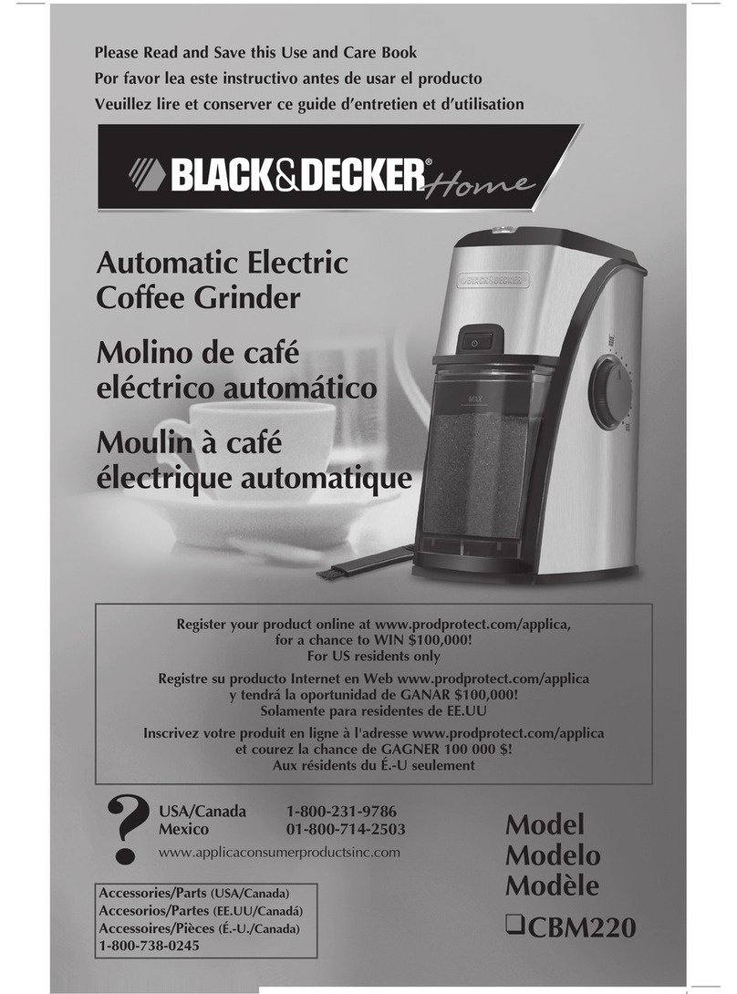 Black & Decker CBM220 Use and care book