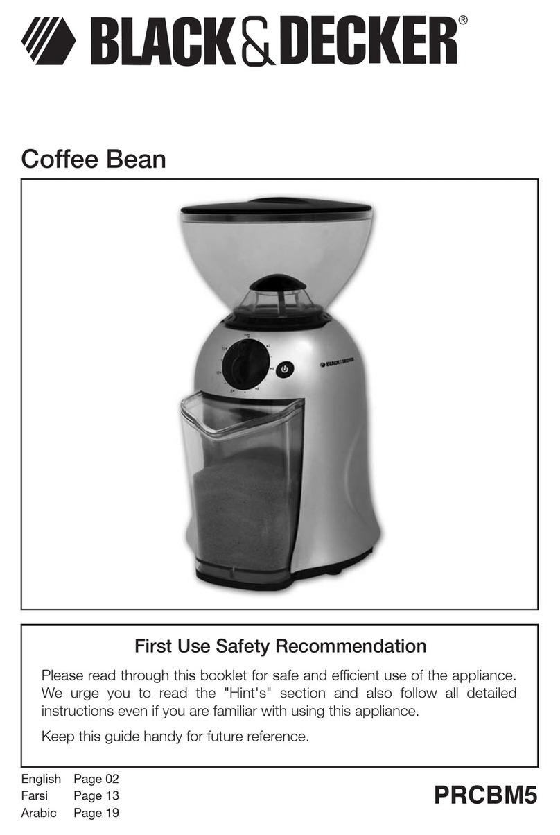 Black & Decker Coffee Bean PRCBM5 instruction manual