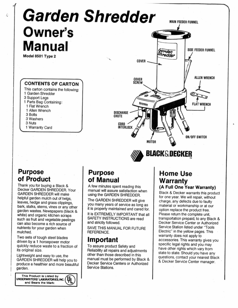 Black & Decker 8501 Type 2 User manual