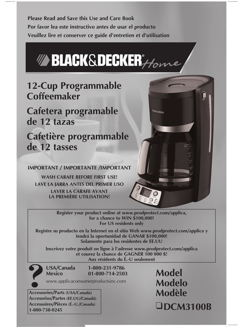 Black & Decker Home DCM3100B Installation instructions