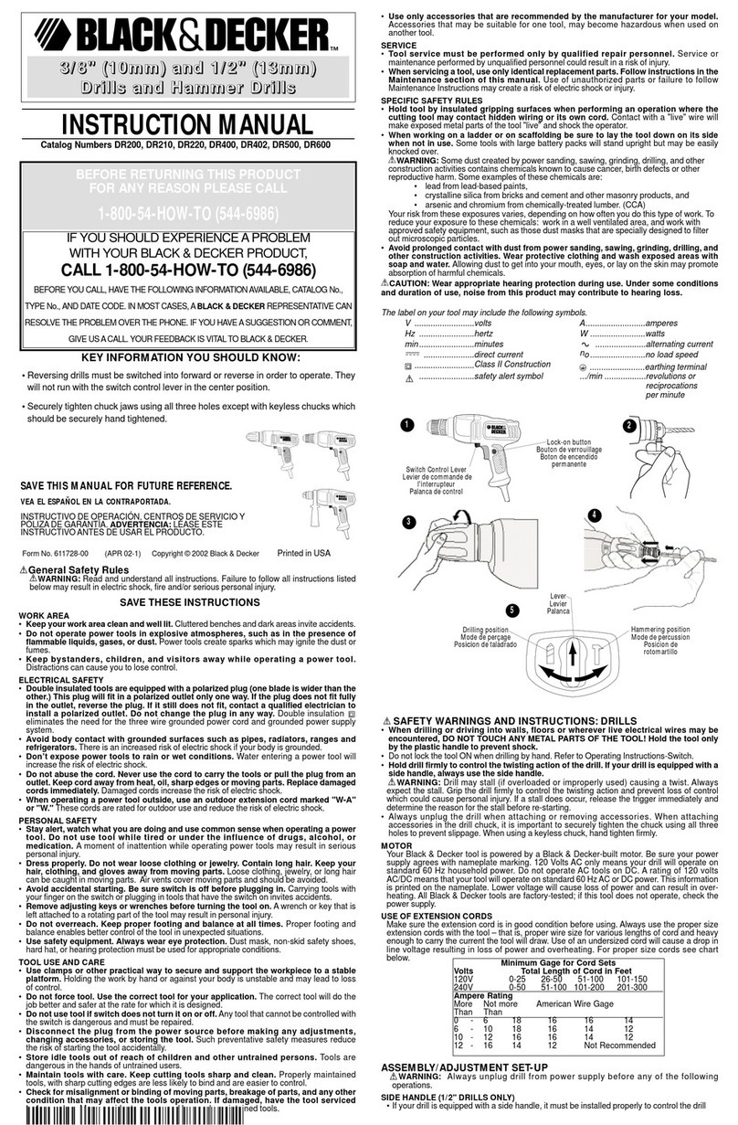 Black & Decker DR200 User manual