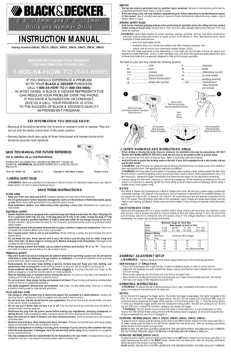 Black & Decker DR200 User manual