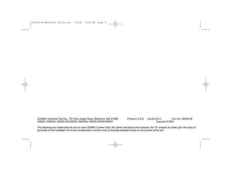 DeWalt 385932-02 User manual DeWalt 385932-02 User manual