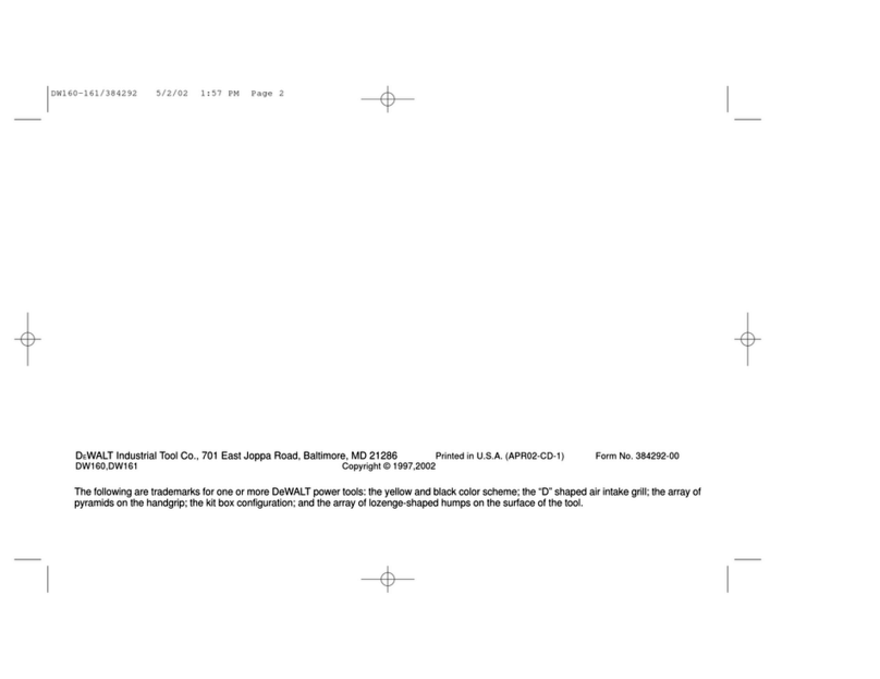 DeWalt 384292-00 User manual