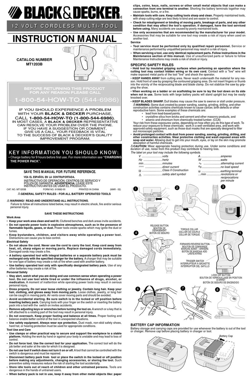 Black & Decker MT1203B User manual