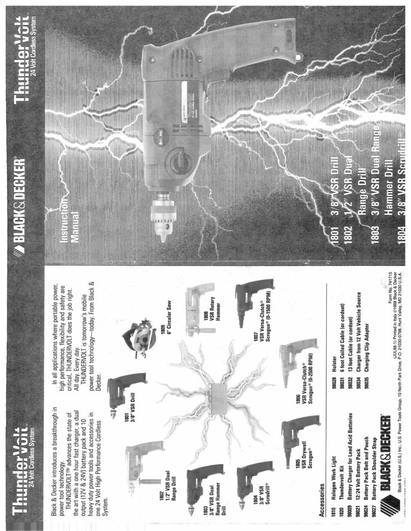 Black & Decker Thunder Volt 1801 User manual
