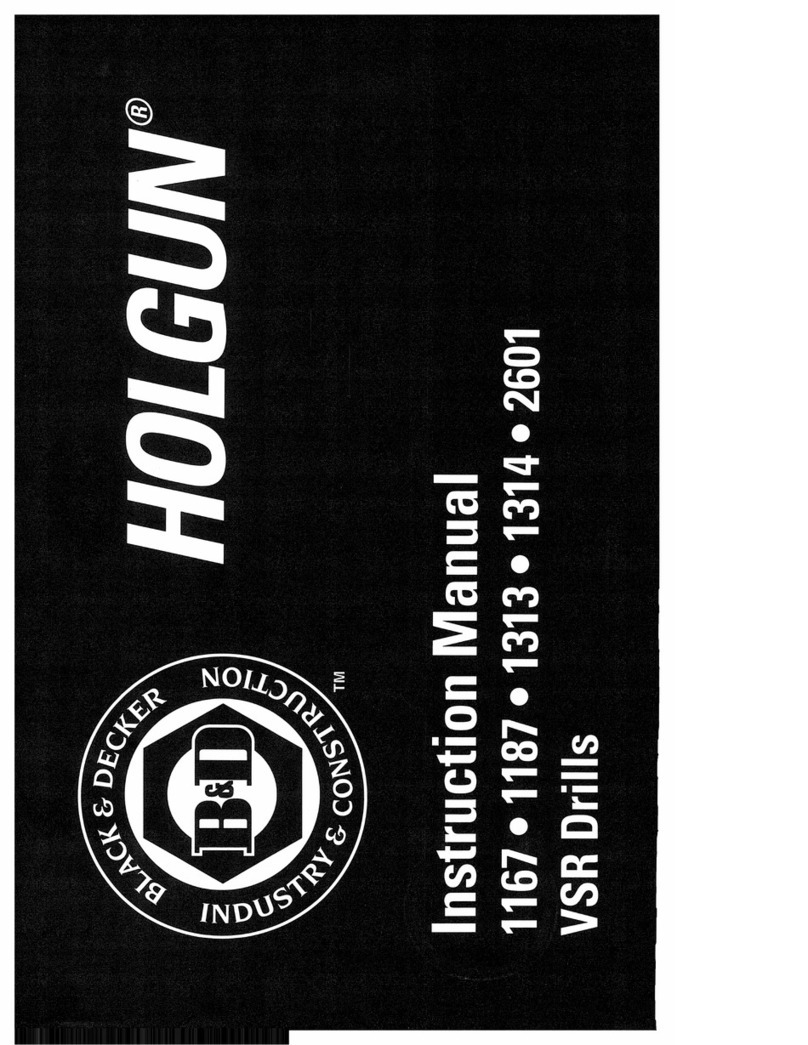 Black & Decker HOLGUN 1167 User manual