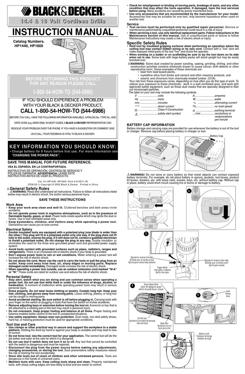 Black & Decker HP1440 User manual