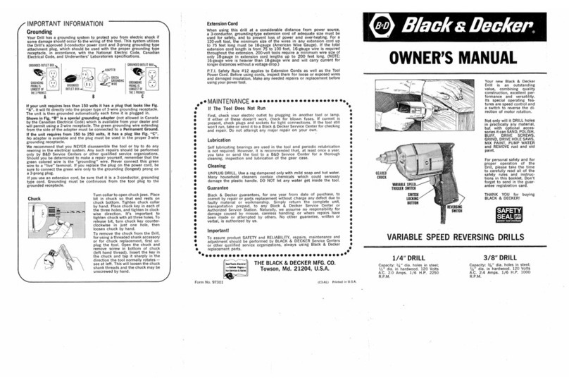 Black & Decker 97301 User manual Black & Decker 97301 User manual