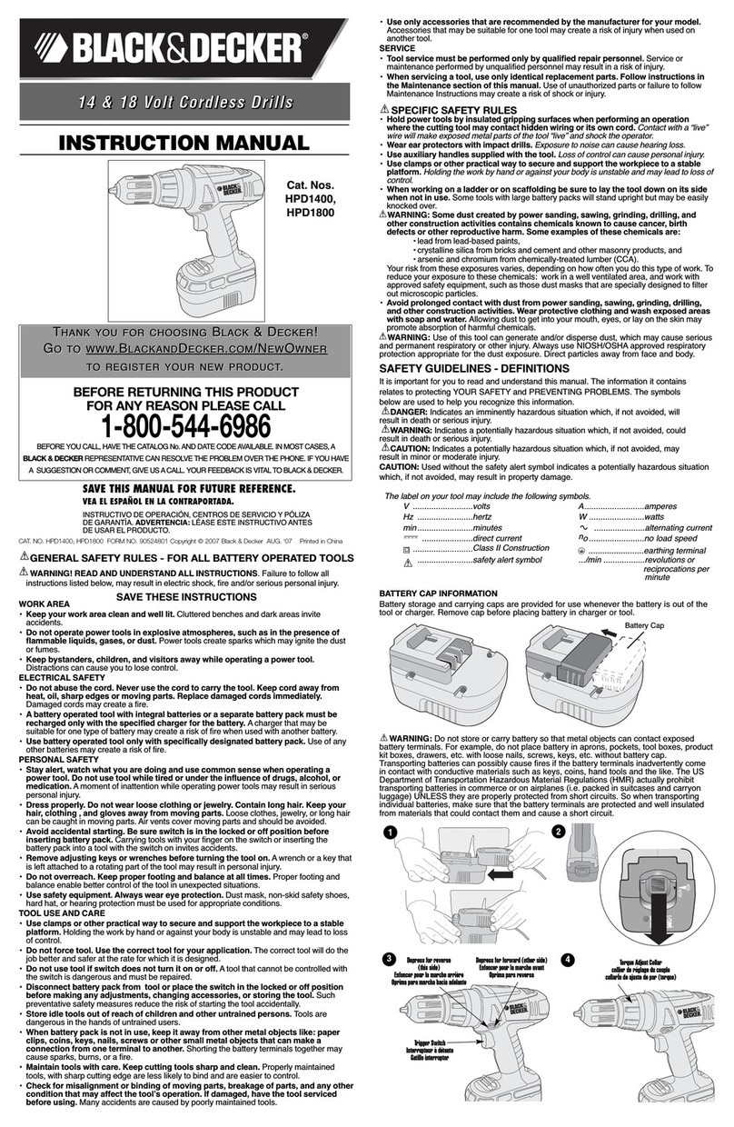 Black & Decker 90524801 User manual