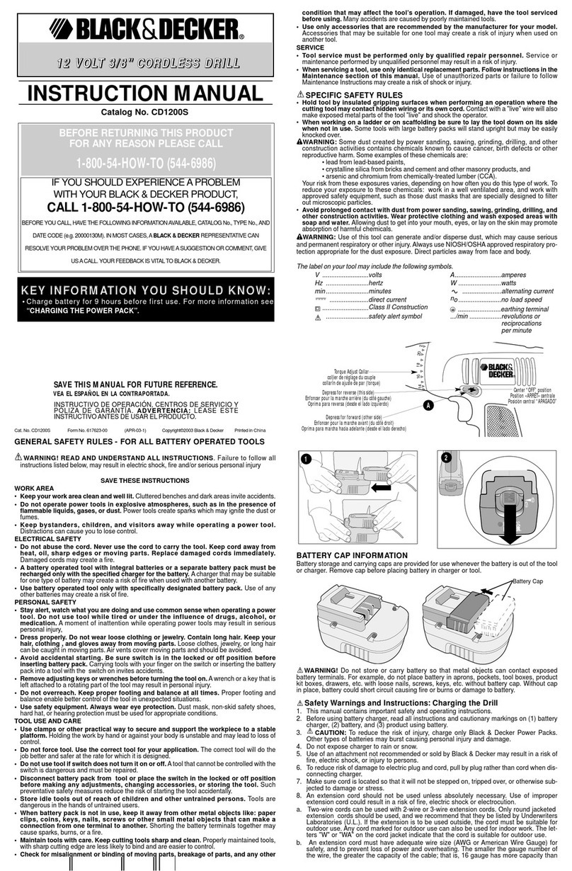 Black & Decker 617623-00 User manual