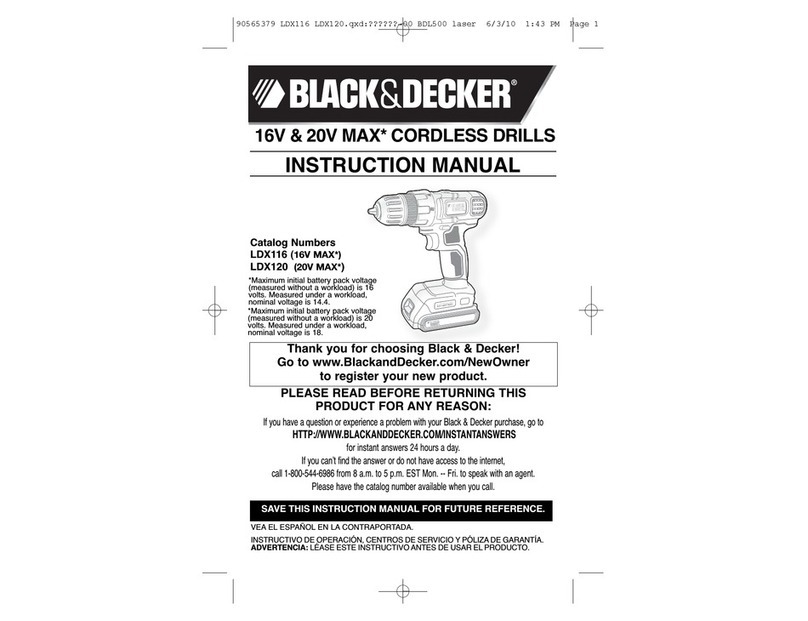 Black & Decker LDX116 User manual