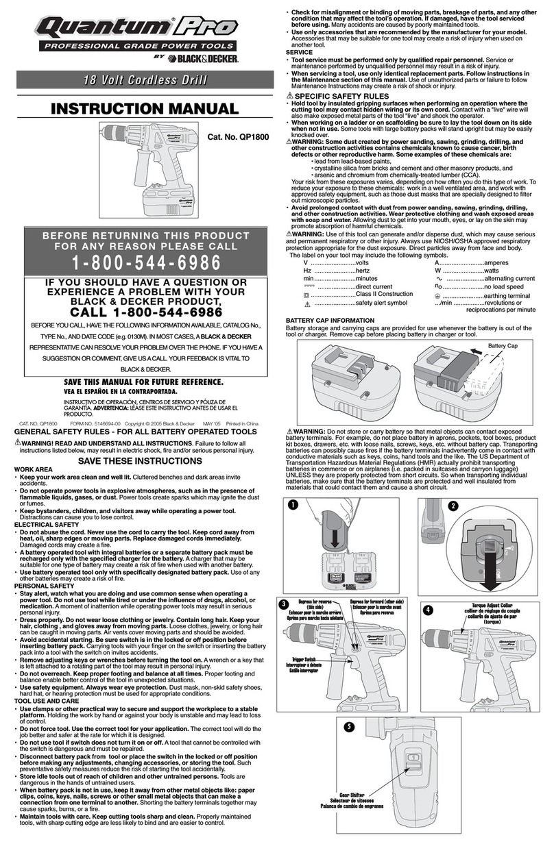 Black & Decker Quantum Pro 5146694-00 User manual