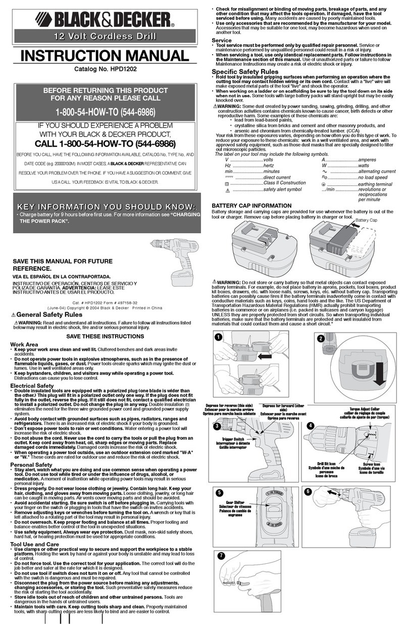 Black & Decker HPD1202 User manual