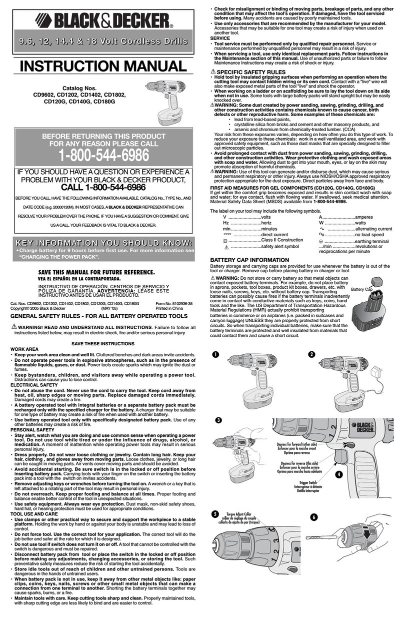 Black & Decker CD1202 User manual
