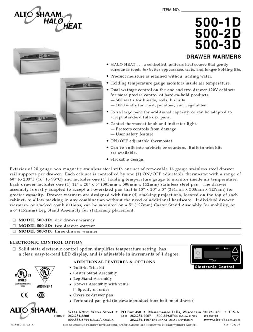 Alto-Shaam 500-1D User manual