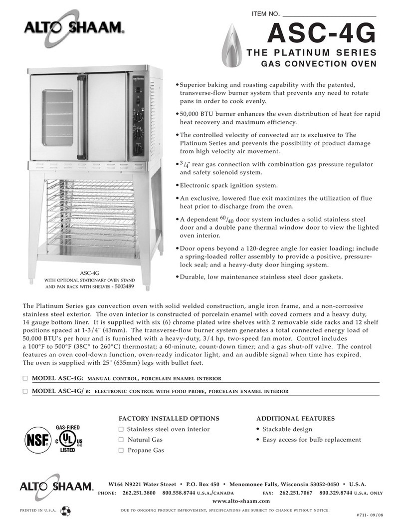 Alto-Shaam ASC-4G Electronic Control User manual
