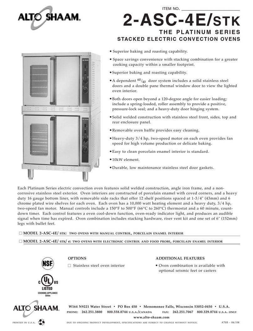 Alto-Shaam 2-ASC-4E/STK Specification sheet
