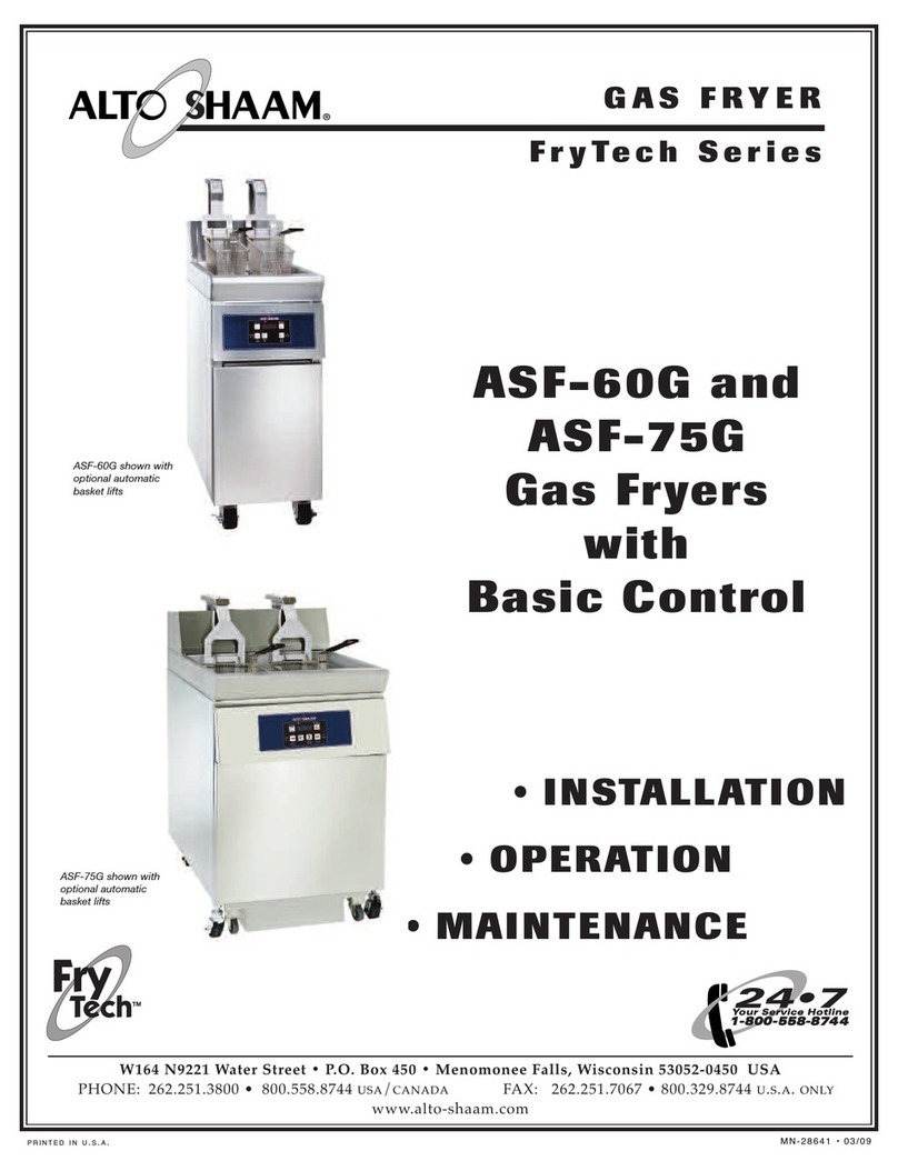 Alto-Shaam FryTech Series Operating instructions