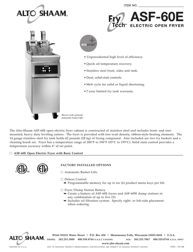 Alto-Shaam FryTech ASF-60E User manual