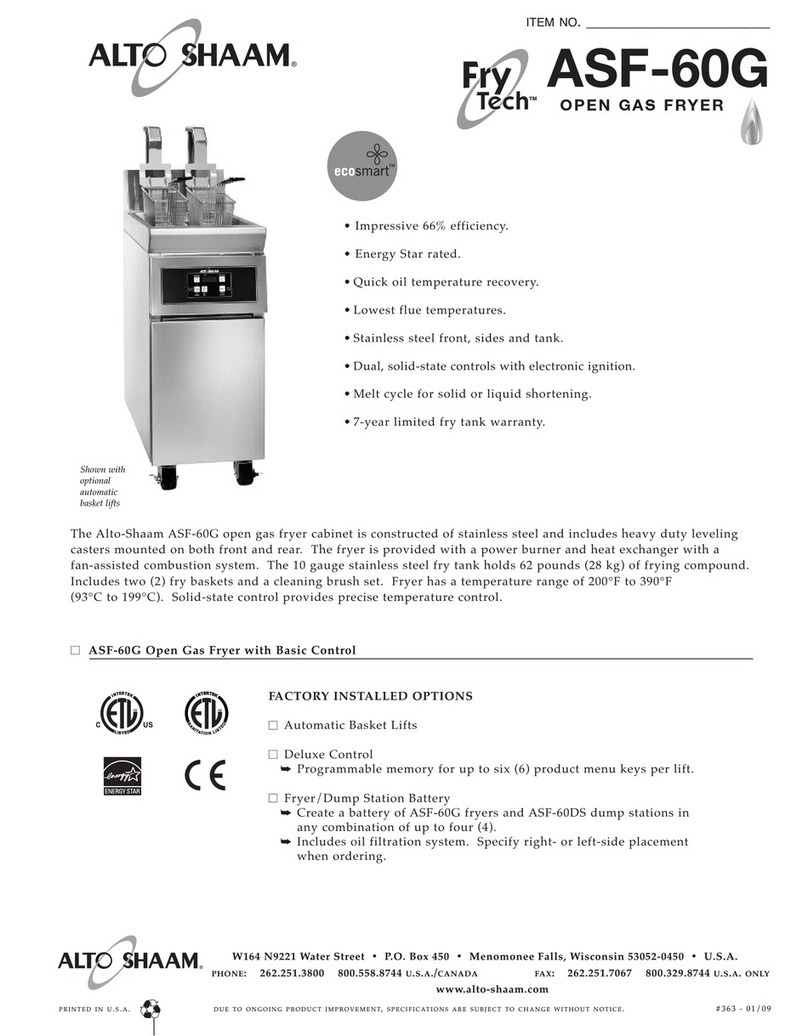 Alto-Shaam FryTech ASF-60G User manual