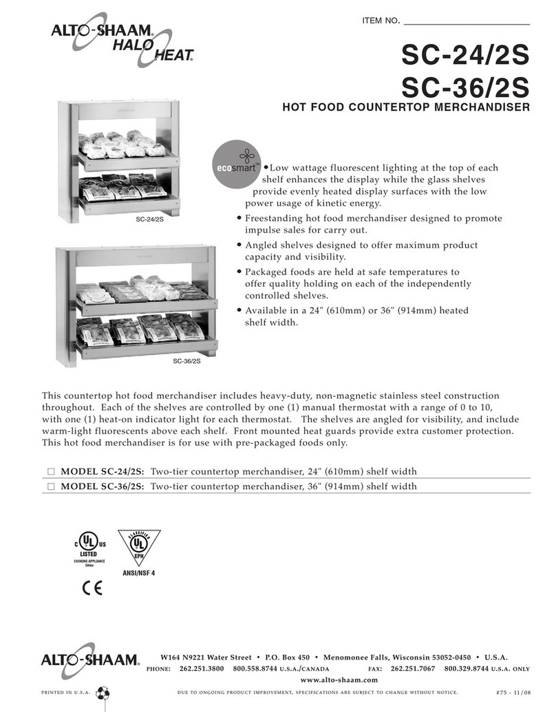 Alto-Shaam SC-24/2S User manual Alto-Shaam SC-24/2S User manual