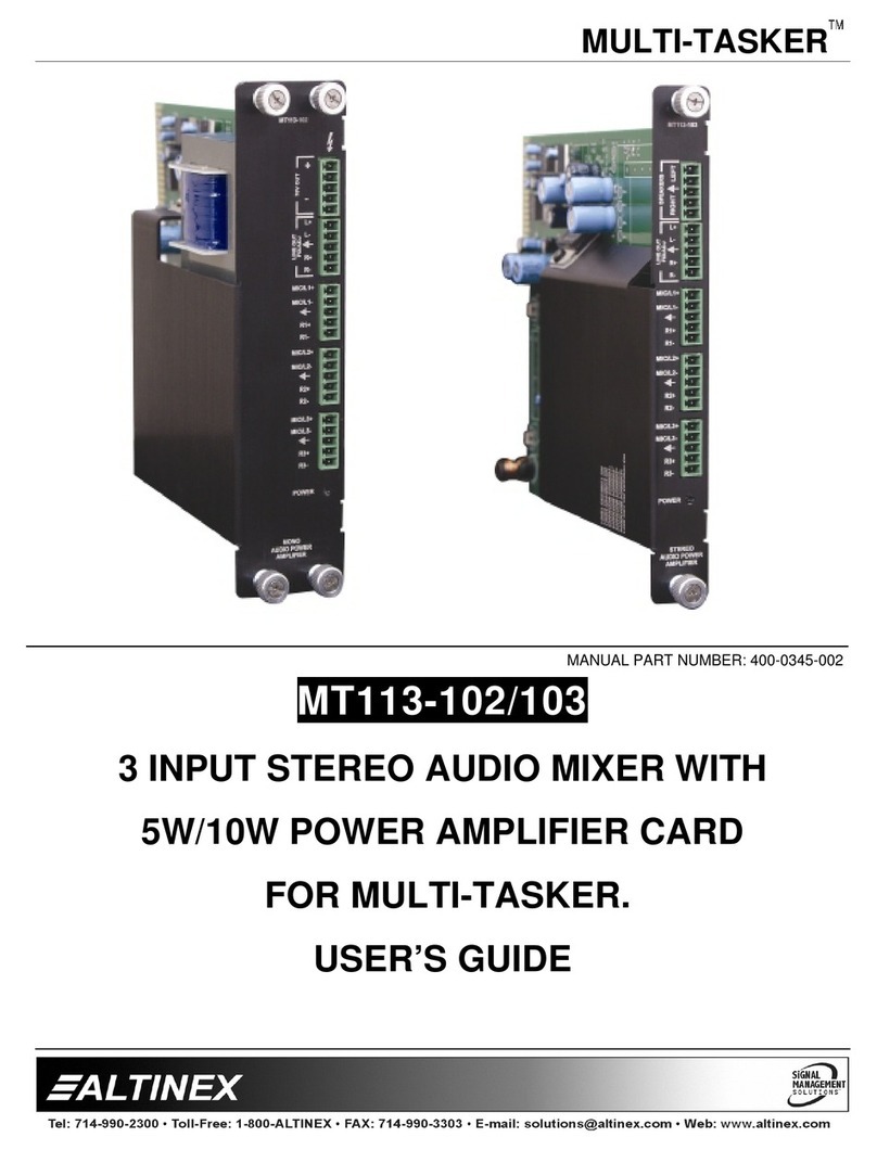 Altinex MT113-102/103 user guide
