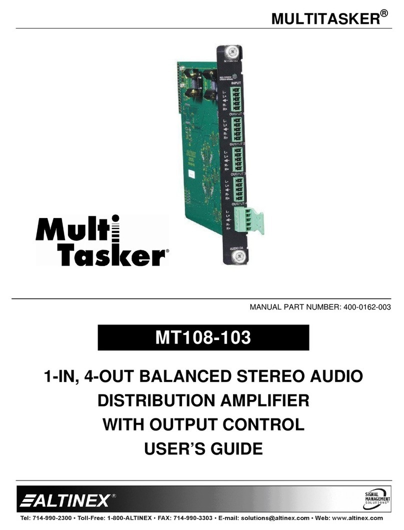 Altinex MULTI-TASKER MT108-103 User manual