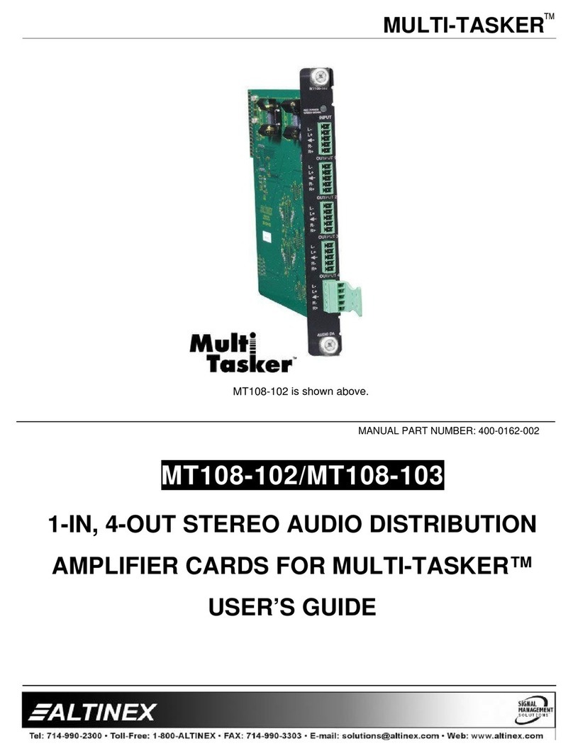 Altinex MULTI-TASKER MT108-102 User manual