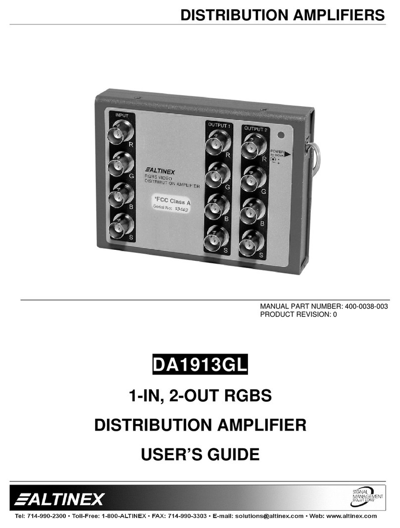 Altinex DA1913GL User manual
