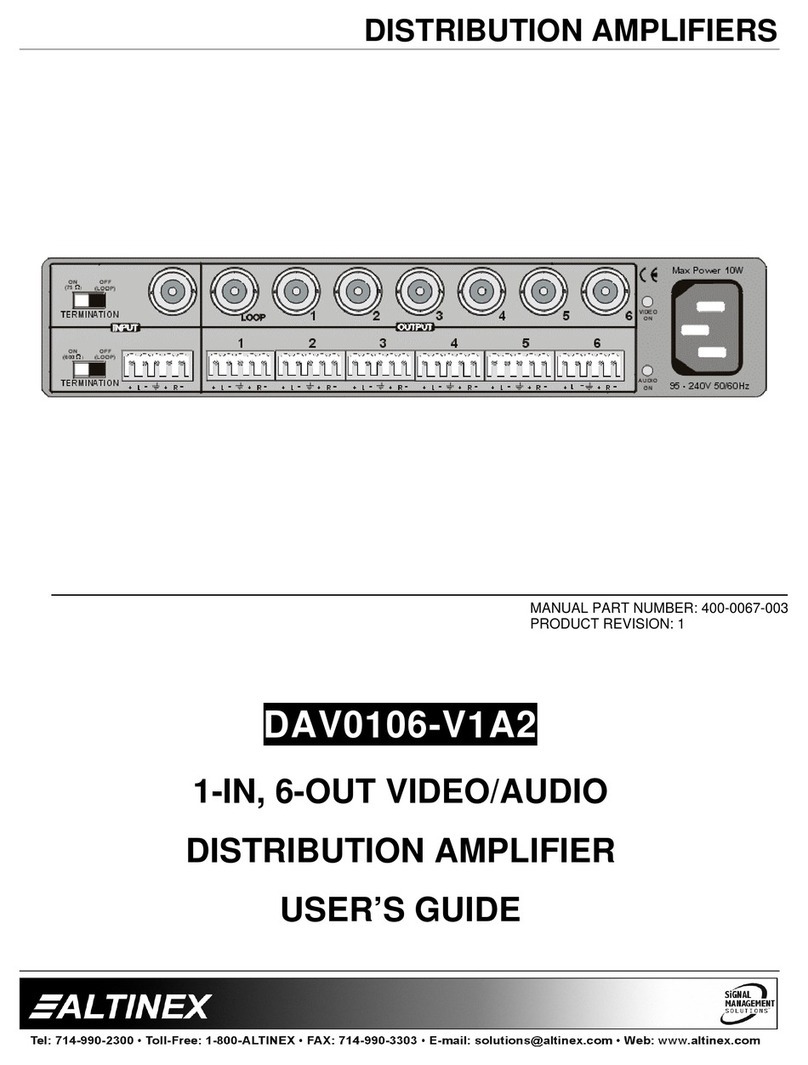 Altinex DAV0106-V1A2 User manual
