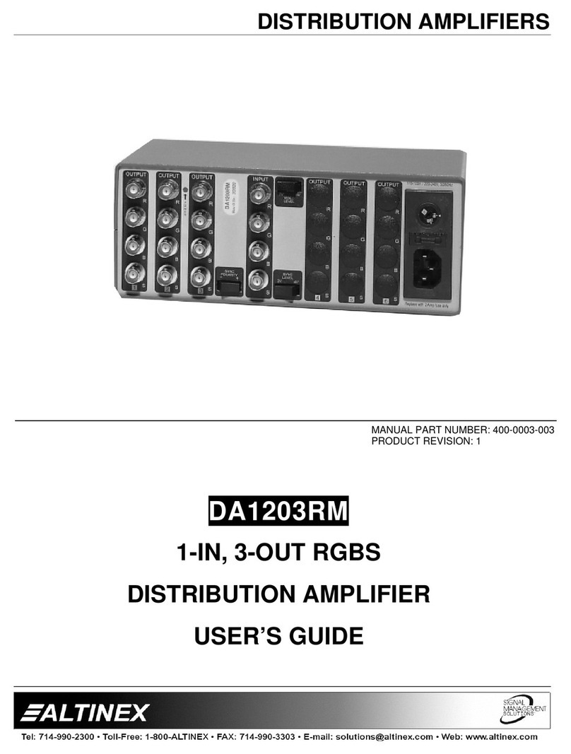 Altinex DA1203RM User manual