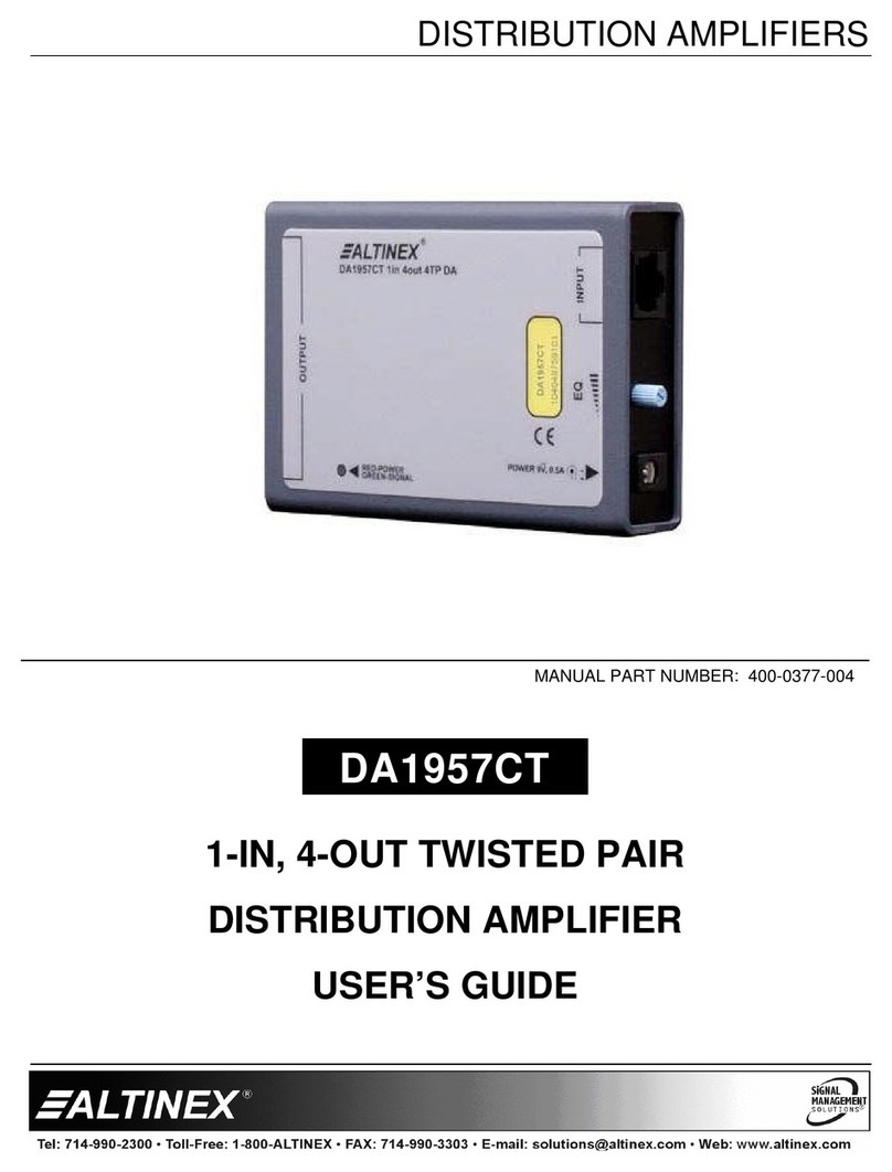 Altinex 1-In, 4-Out DA1957CT User manual
