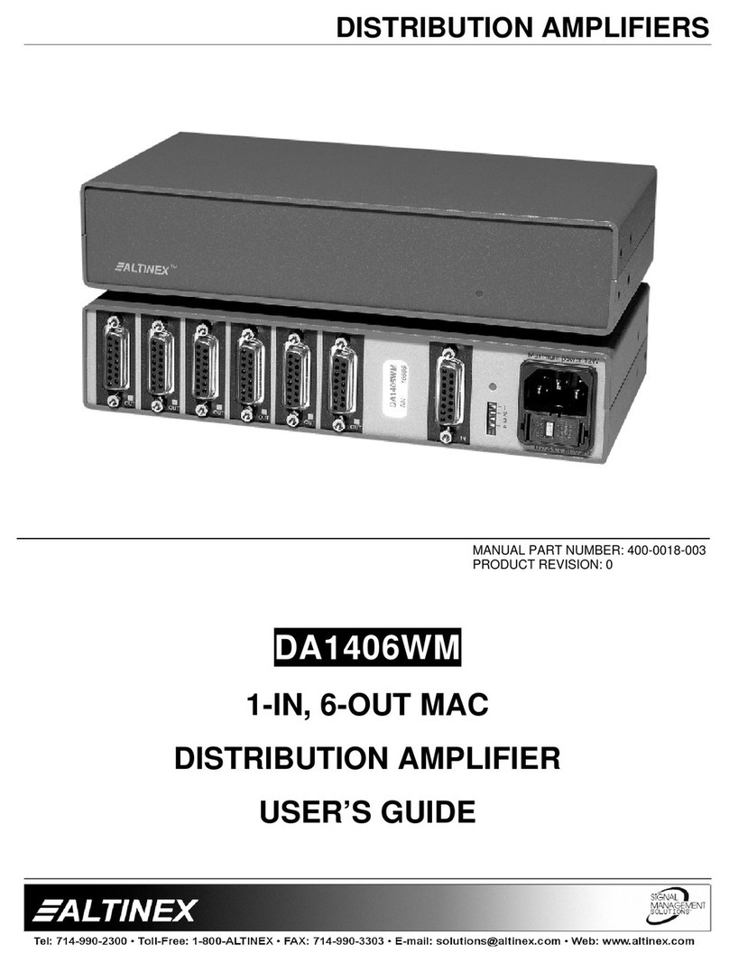 Altinex 1-In, 4-Out DA1957CT User manual