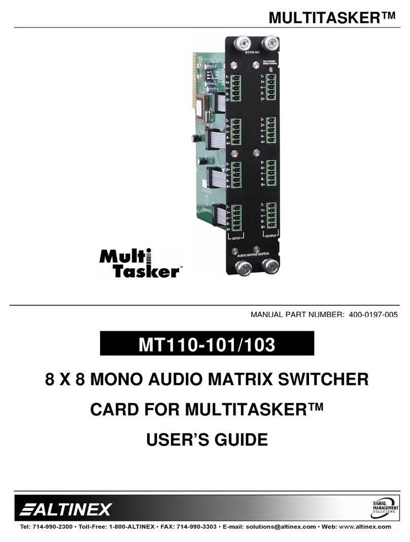 Altinex MULTI-TASKER MT110-101 User manual