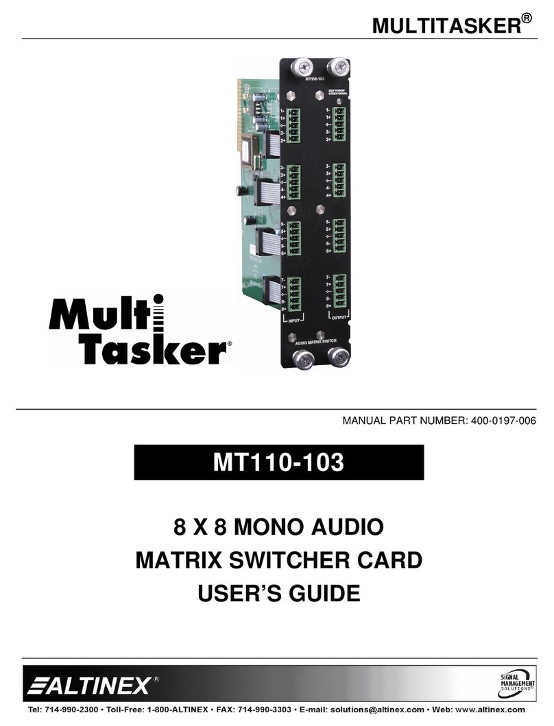 Altinex MULTI-TASKER MT110-103 User manual