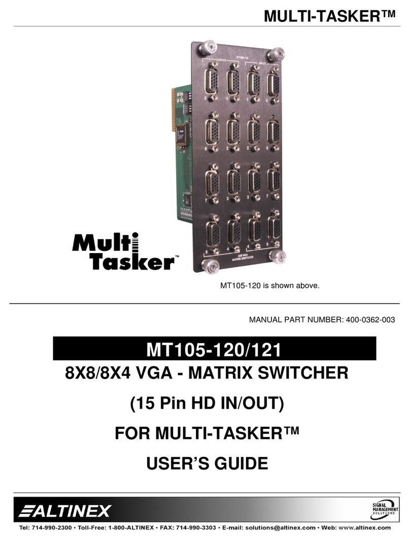 Altinex MT105-120/121 User manual