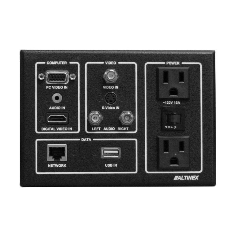 Altinex Furniture Mount Interconnect Box... User manual Altinex Furniture Mount Interconnect Box... User manual